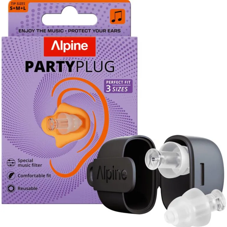 Alpine PartyPlug Transparant Herbruikbare Muziek Oordoppen 1 paar