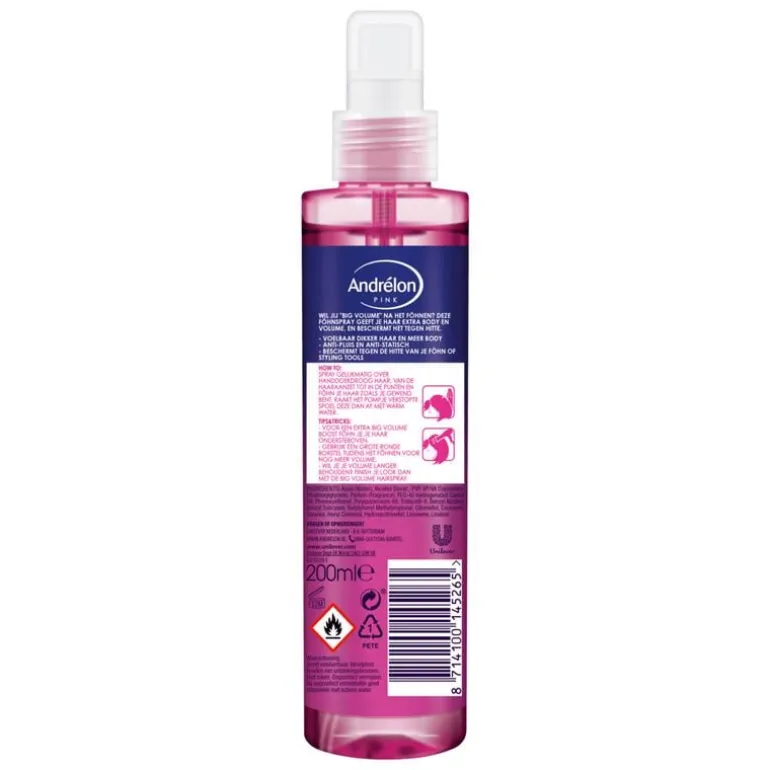 Andrélon Pink Big Volume Fohnpray 200 ML