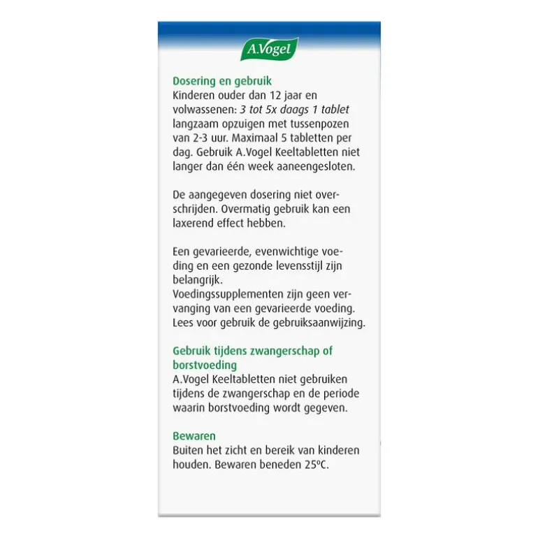 A.Vogel Keeltabletten Verzacht De Keel1,2* Zuigtabletten 20 stuks
