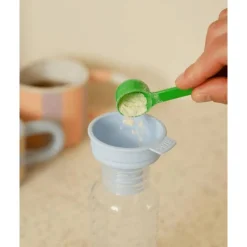 BIBS Babyfles 270 ML Ivory met Latex speen en opvouwbaar trechtertje