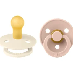 BIBS Fopspeen Two Pack Natuurlijk Rubber Ivory/Blush Maat 1