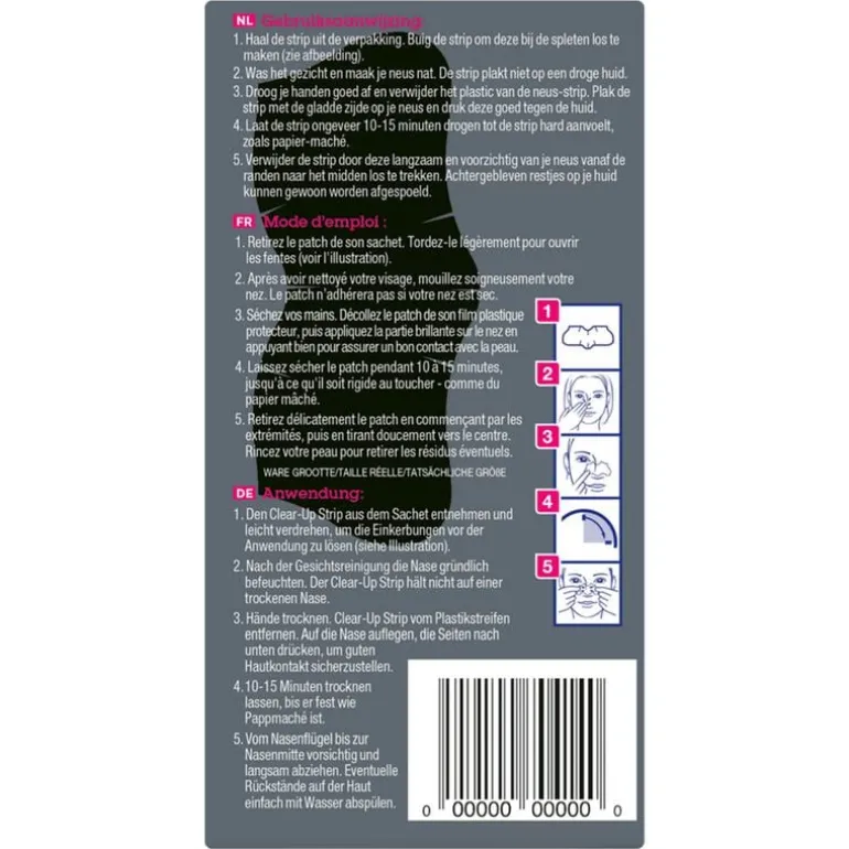 Biore Diep Reinigende Poriestrips Houtskool 6 stuks
