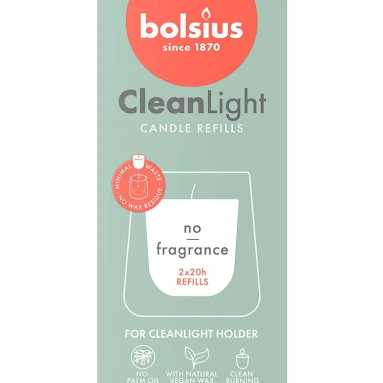Bolsius Navulling Clean Light pack 2 Zero
