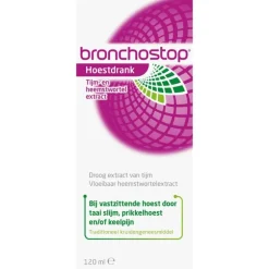 Bronchostop Hoestdrank bij Vastzittende Hoest en Keelpijn 120 ML