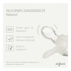 Difrax Fopspeen Natural 6+ M Glow In The Dark