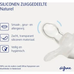 Difrax Fopspeen Naturel Earth Moonstone 0-6 Maanden