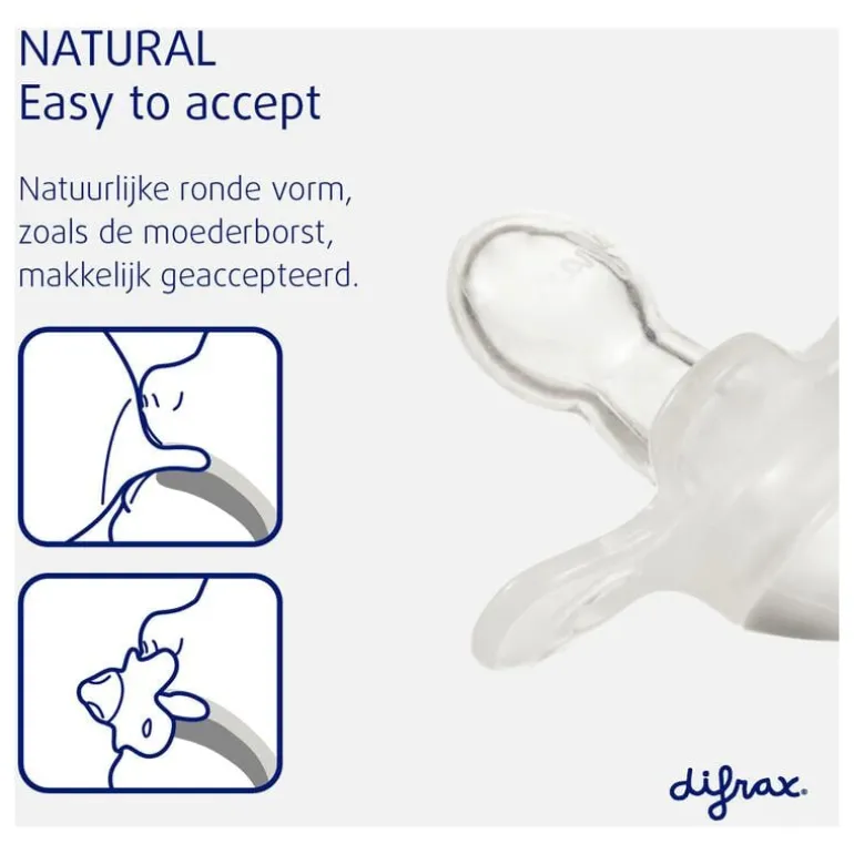 Difrax Fopspeen Naturel Earth Moonstone 0-6 Maanden