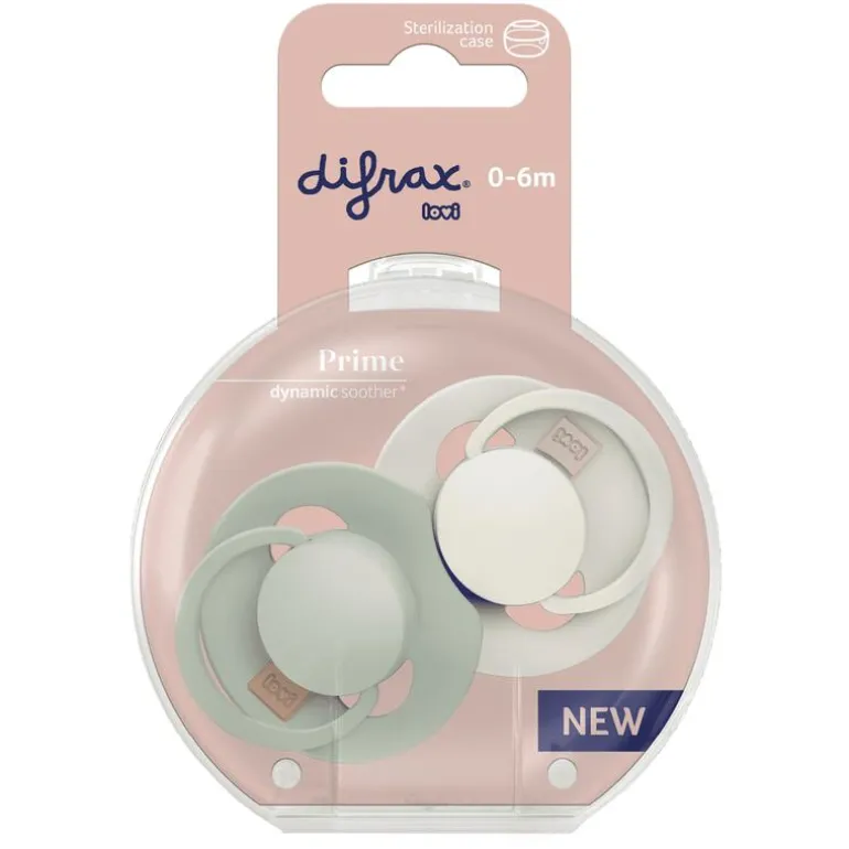 Difrax LOVI Prime Fopspeen Coconut/Pistachio0-6 maanden