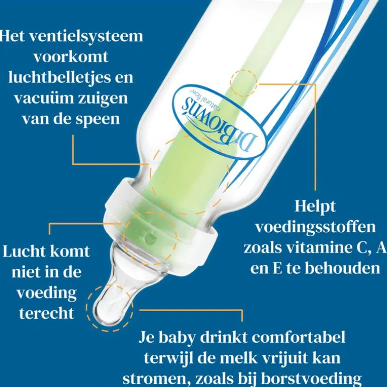 Dr. Brown’s Anti-Colic Brede Halsfles 270 ML