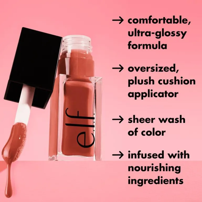 e.l.f. Glow Reviver Lip Oil Coral Fixation