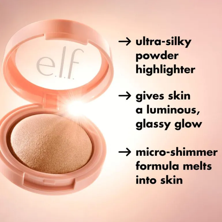 e.l.f. Halo Glow Silky Powder Highlighter Blush Money