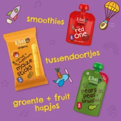 Ella's Kitchen Aardbeien Yoghurt Biologisch Knijpfruit 6+ Maanden 90 GR