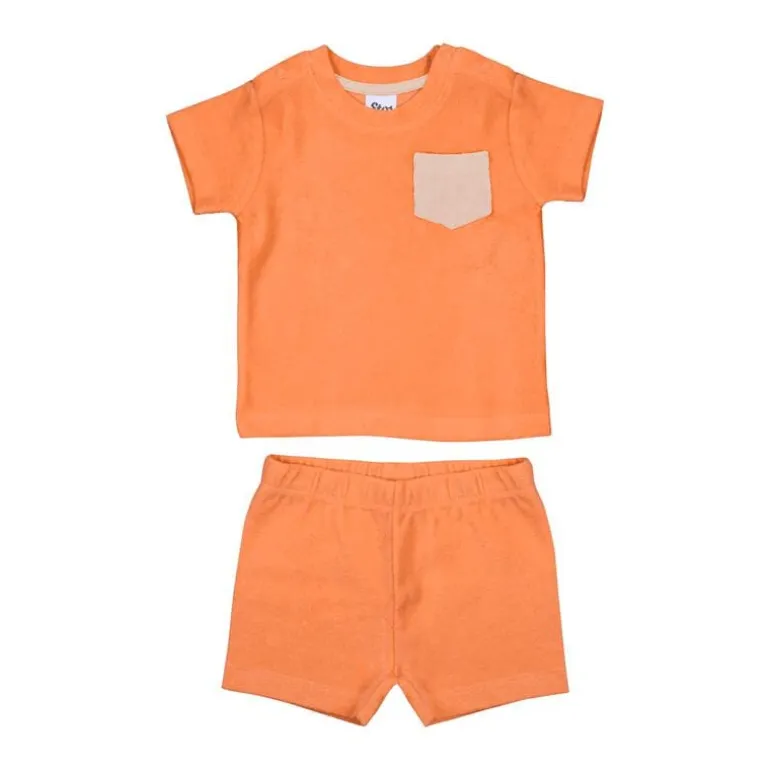 Etos Badstof Set Oranje Maat 62/68