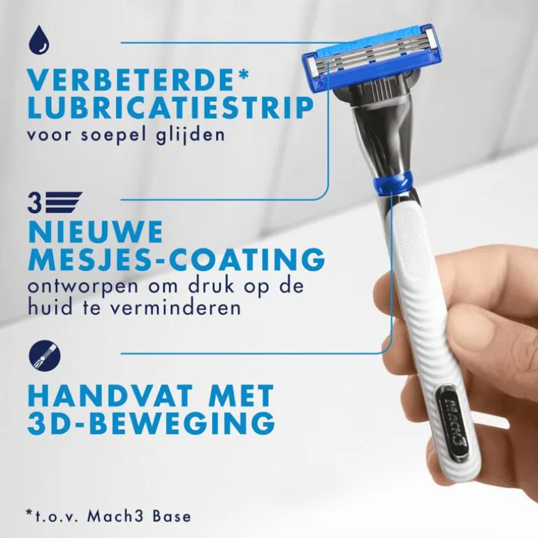 Gillette Mach3 Turbo Scheermesjes 8 stuks