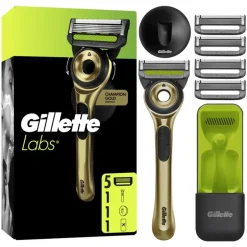 GilletteLabs Scheersysteem Champion Gold met 5 Navulmesjes