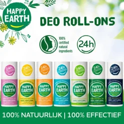 Happy Earth 100% Natuurlijke Bergamot Deodorant Roller 75 ML