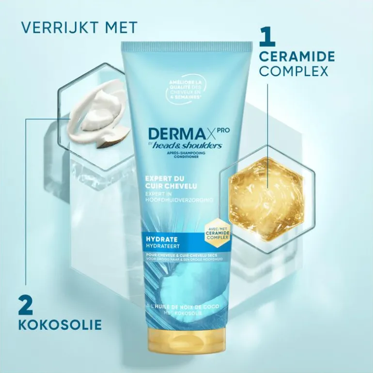 Head & Shoulders Derma X Pro Hydrateert Conditioner Anti-roos 220 ML