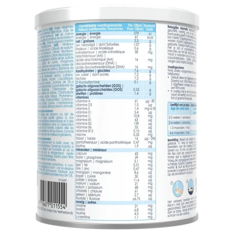 KABRITA Zuigelingenmelk 1 0-6 maanden 400GR