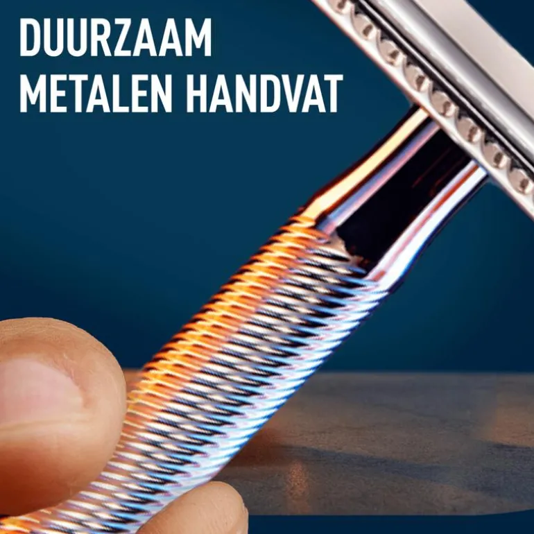 King C. Gillette Double Edge Safety Scheersysteem Met 5 Navulmesjes