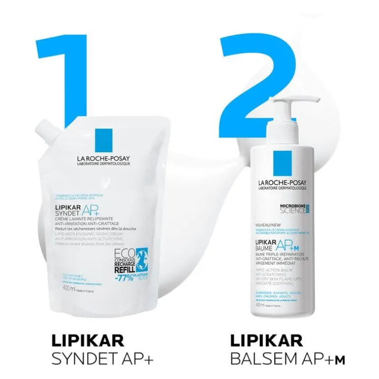 La Roche-Posay Lipikar Syndet AP+ Gel-Crème Navulverpakking 400 ML