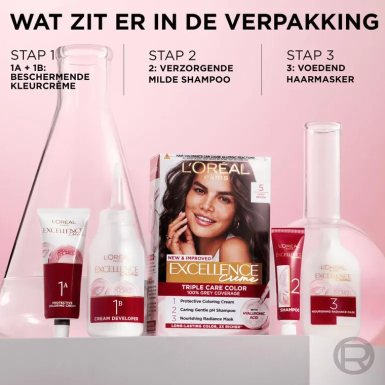 L'Oréal Paris Excellence Crème Verzorgende Crèmekleuring 7.3 Goudblond