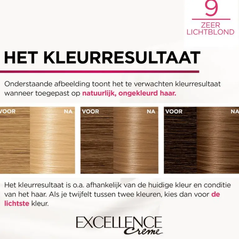 L'Oréal Paris Excellence Crème Verzorgende Crèmekleuring 9 Zeer Licht Blond