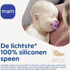 MAM Comfort Fopspenen 0-3 maanden Pink 2 stuks