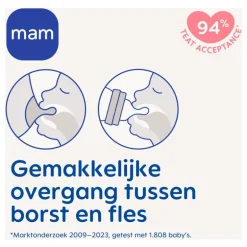 MAM Feel Good Glass Bottle Babyfles Blue 260 ML