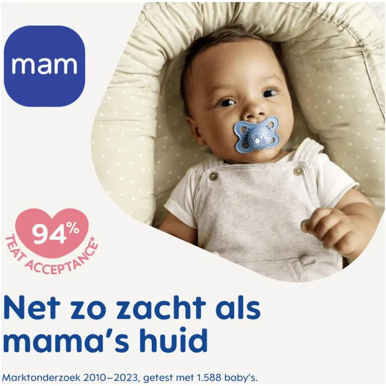 MAM Original Fopspenen 0-6 maanden Plain Pink 2 stuks