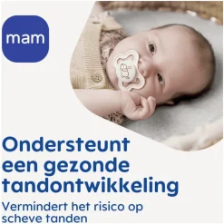MAM Supreme Fopspenen 0-6 maanden Blue 2 stuks