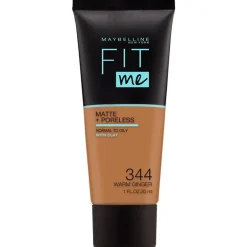 Maybelline New York Fit Me Matte + Poreless Foundation 344 Warm Ginger