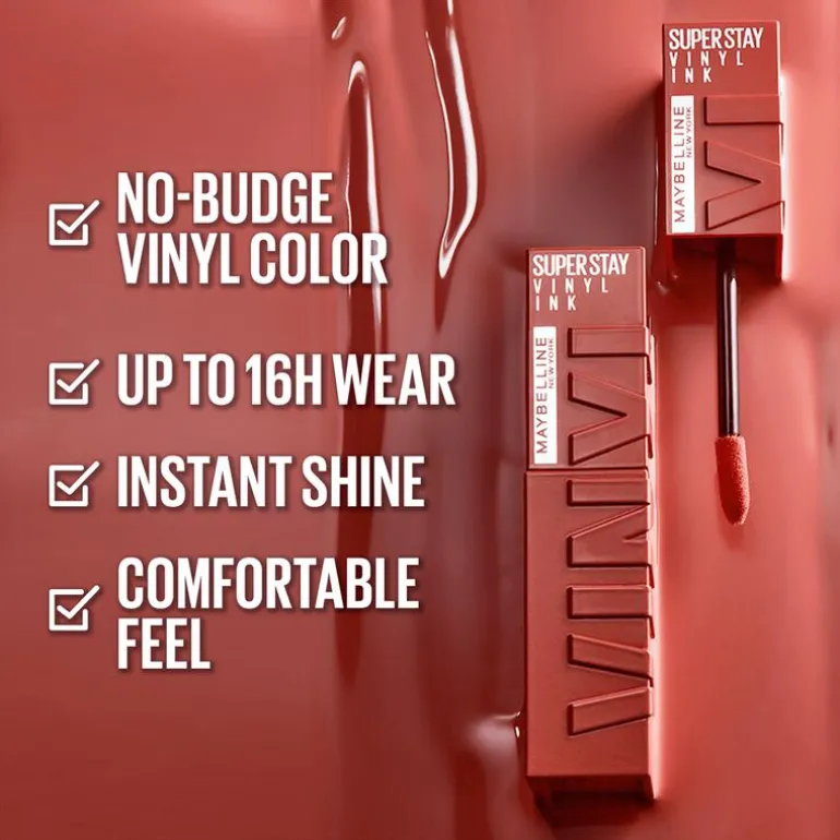 Maybelline New York SuperStay Vinyl Ink Lipstick 110 Awestruck 4,2 ML