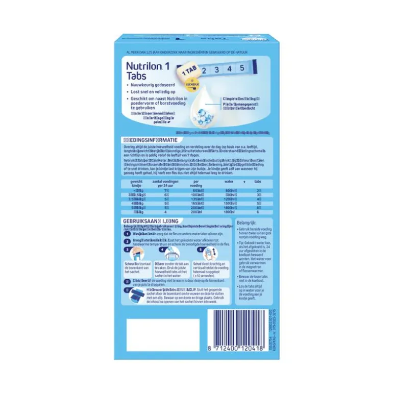 Nutrilon 1 Opvolgmelk Baby 0-6M Tabs 27 gram