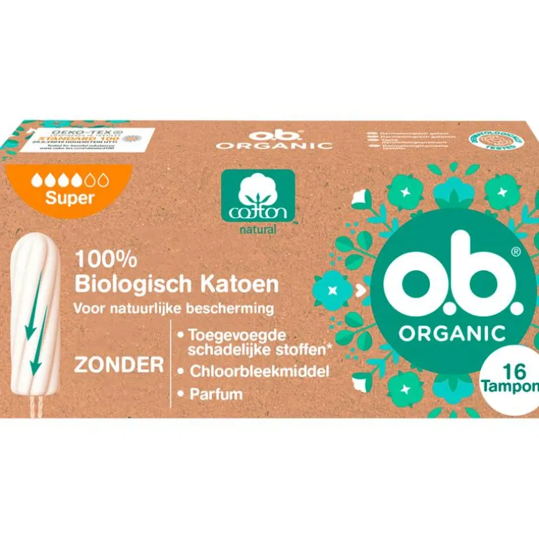 o.b.® Organic Cotton Super 16 Stuks