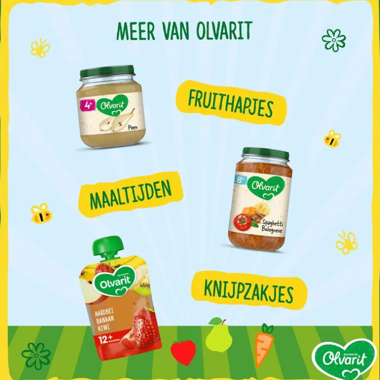 Olvarit Spinazie Kip Aardappel Babyhapje 12+ maanden 250GR