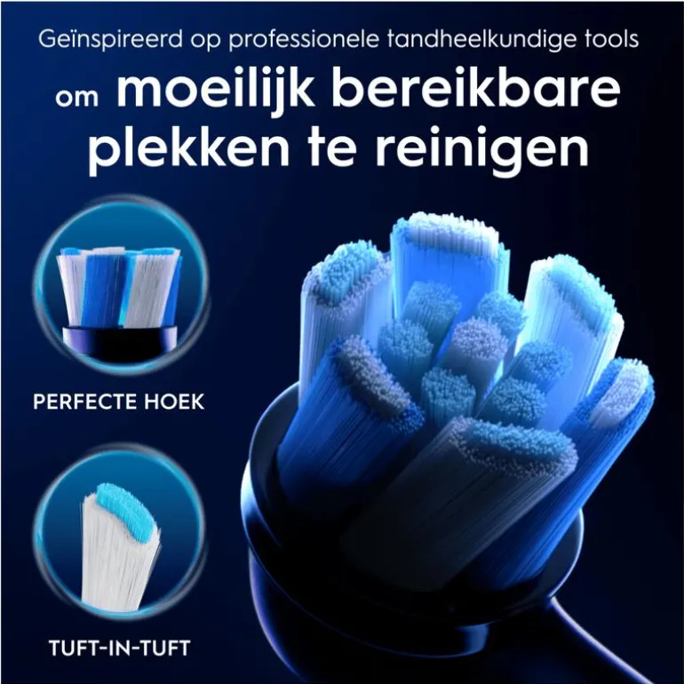 Oral-B iO Ultimate Clean Opzetborstels Zwart 6 Stuks