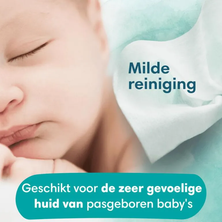 Pampers Harmonie Aqua Billendoekjes 0% Plastic 3x48 Stuks