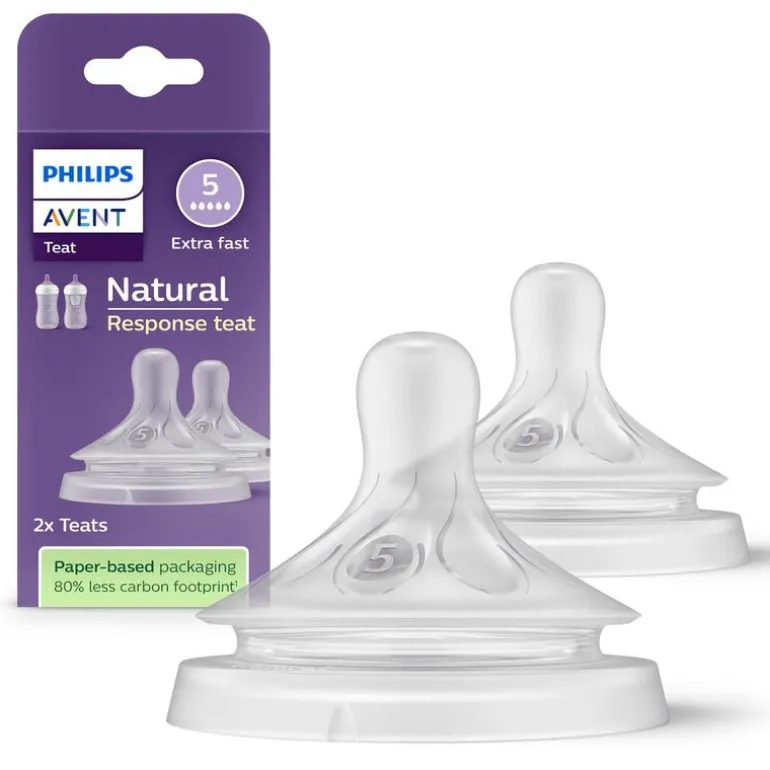 Philips Avent Flesspeen Natural SCY965/02 6,0 T5 2 stuks