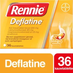 Rennie Deflatine Kauwtabletten Bij Opgeblazen Gevoel Of Winderigheid 36 Stuks