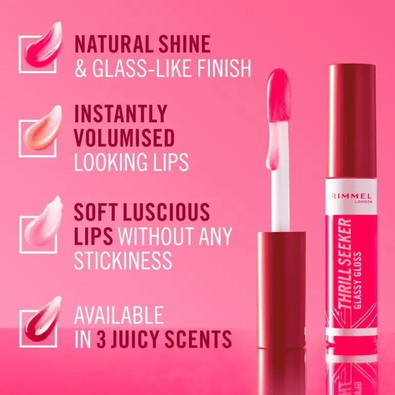 Rimmel London Thrill Seeker Glassy Gloss Lipgloss 600 Berry Glace 10 ML