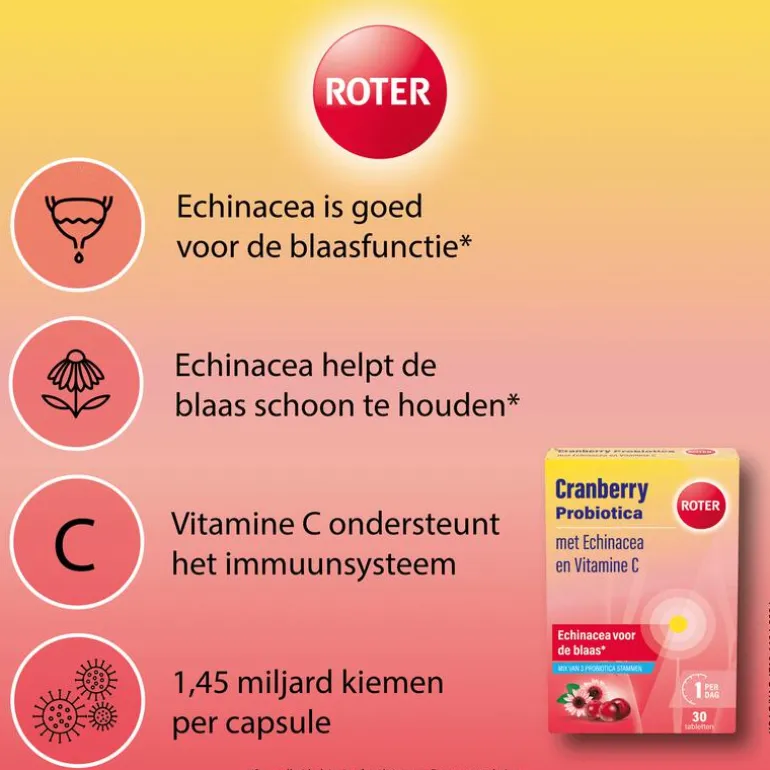 Roter Cranberry + Probiotica 30 Stuks