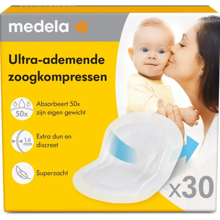 Ultra-ademende Zoogkompressen 30 stuks
