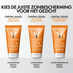 Vichy Capital Soleil Dry Touch Zonnecrème Gezicht SPF50 50 ML