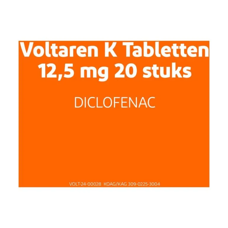 Voltaren K 12,5 MG Pijnstiller Filmomhulde Tabletten Diclofenac-Kalium 20 stuks