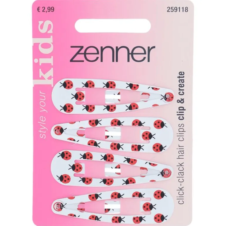 Zenner Klik-klak haarspeld kids 4x